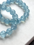 B004【雙魚牡羊座｜3月誕生石】海藍寶純珠手鏈手串