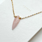 N70【天秤天蠍座|10月】粉晶|箭頭|鍍金球|頸鏈項鏈