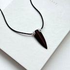 N72 [Gemini Birthstone] Red Tiger's Eye | Arrowhead | Silver Plated | Necklace