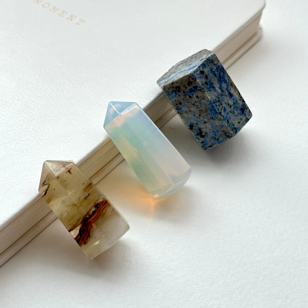 TS21【釐清自我】藍紋石小六角水晶柱