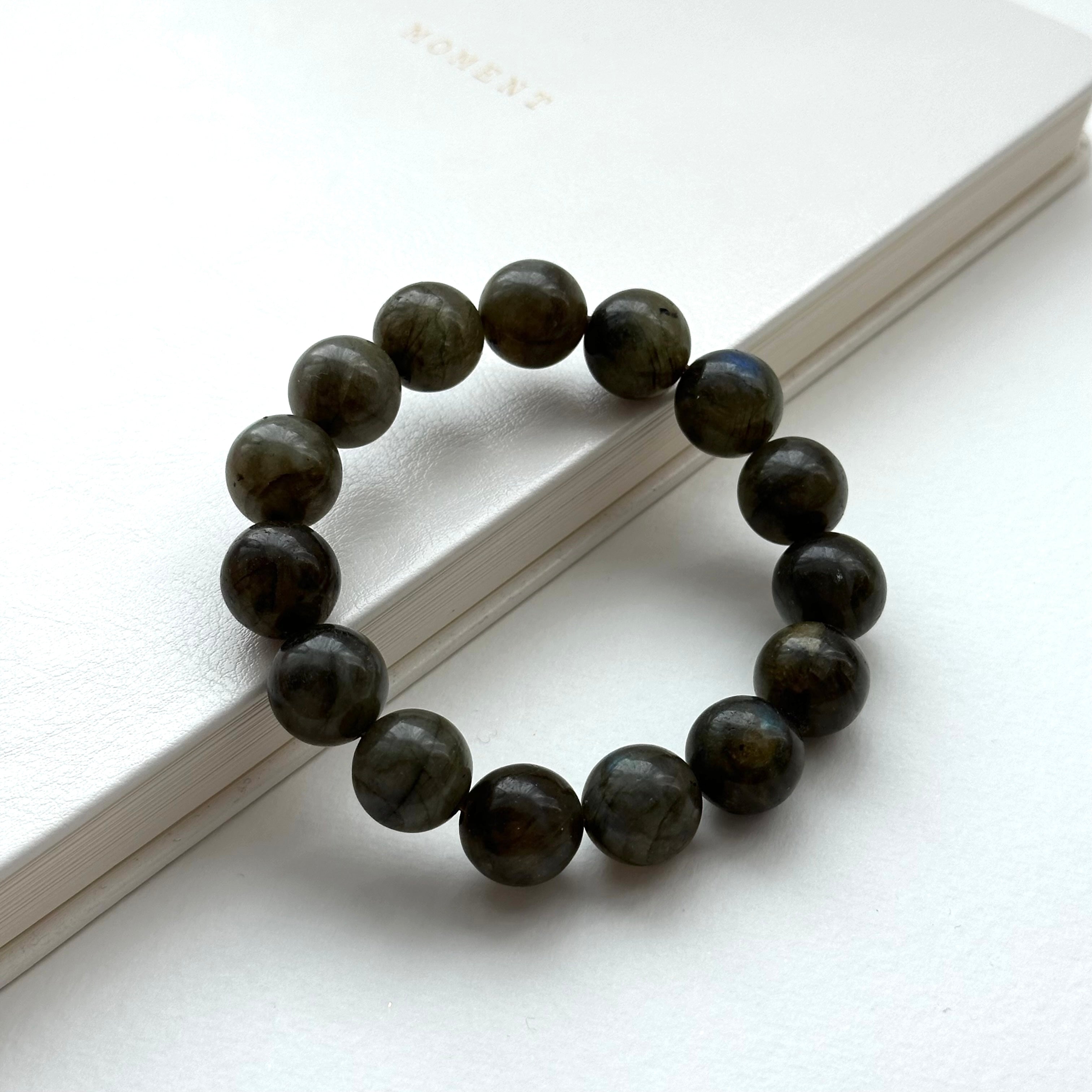 B38 拉長石純珠手鏈手串