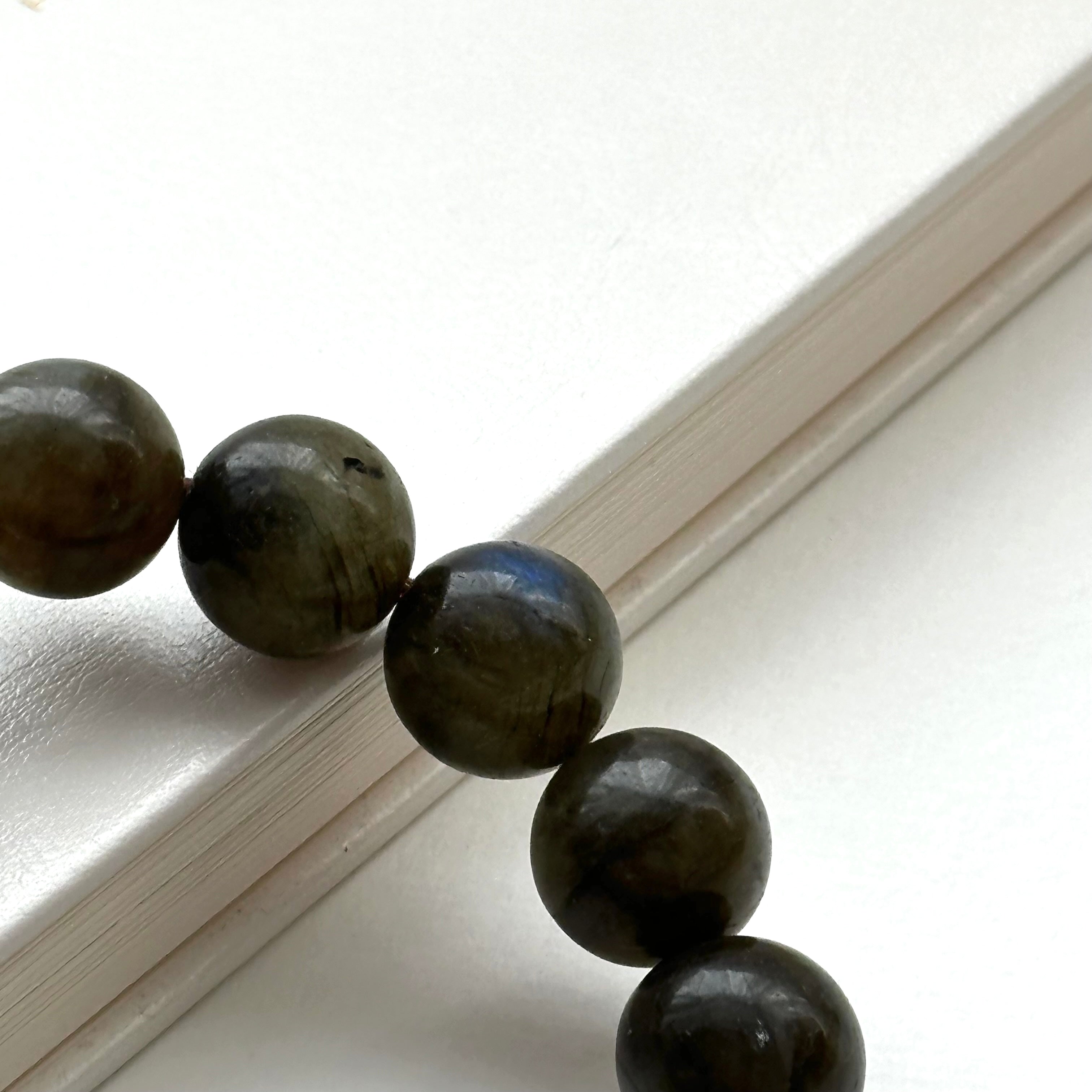 B38 拉長石純珠手鏈手串