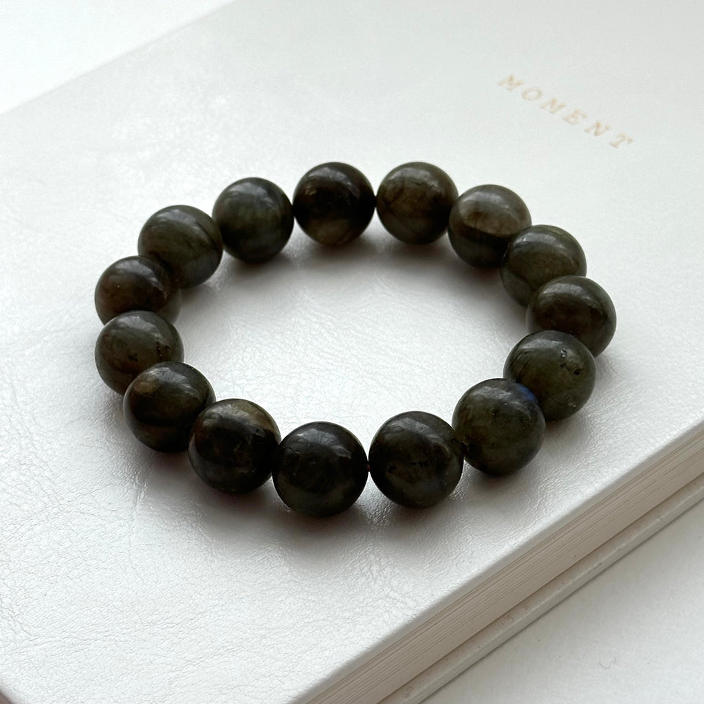 B38 拉長石純珠手鏈手串