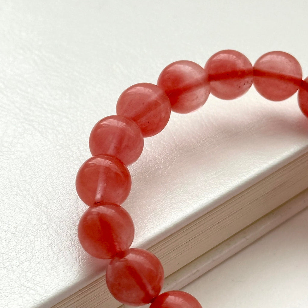 BS227 [Lucky] Watermelon Stone Classical Ring 18k Gold Plated Bracelet