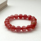 BS227 [Lucky] Watermelon Stone Classical Ring 18k Gold Plated Bracelet