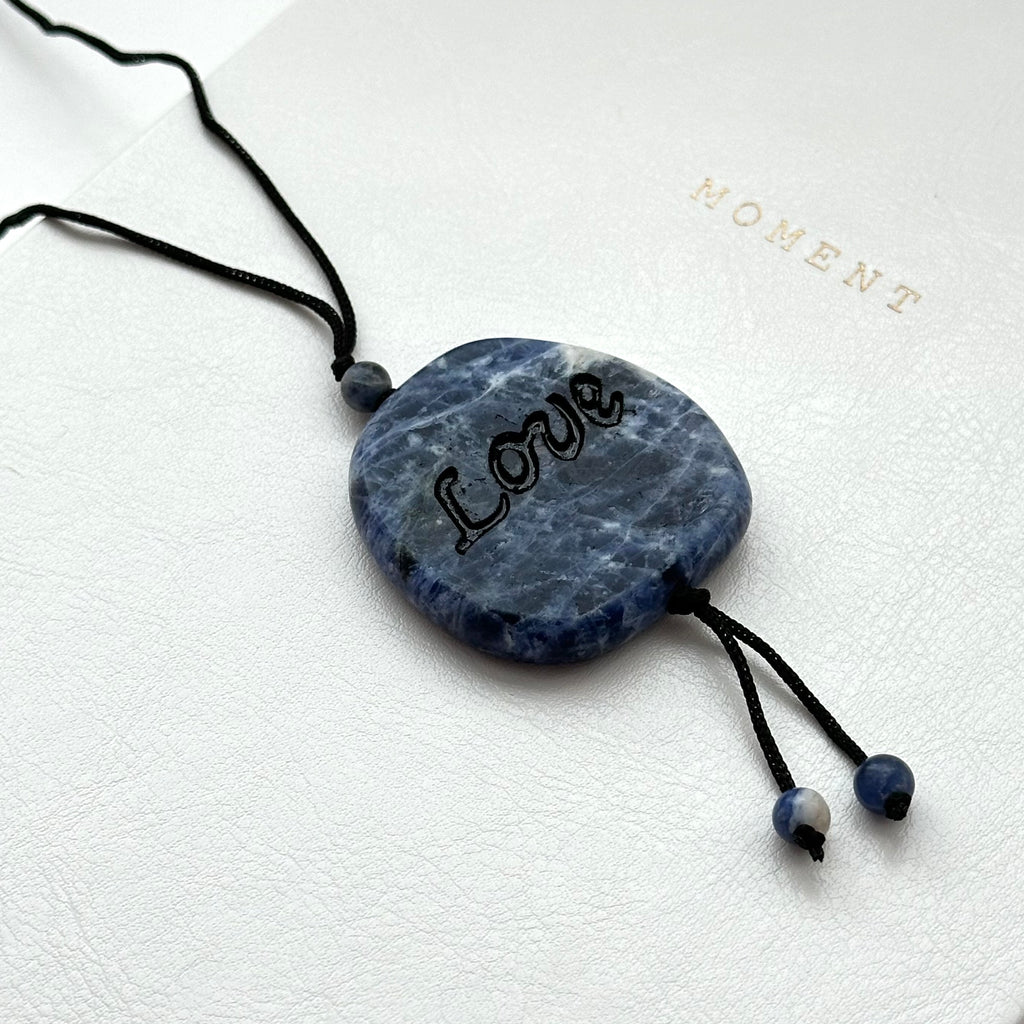 N51 [Self-Clarification] Blue Lace Blessing Stone Necklace