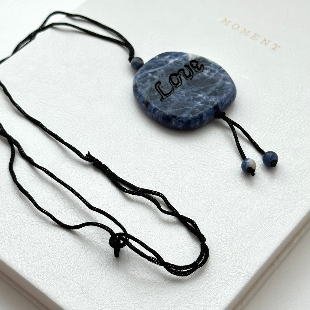 N51 [Self-Clarification] Blue Lace Blessing Stone Necklace