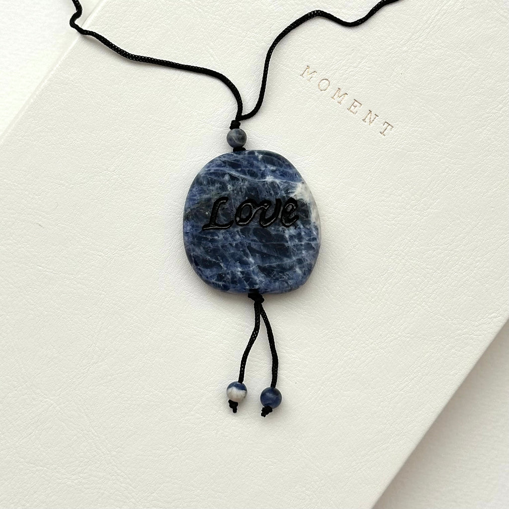 N51 [Self-Clarification] Blue Lace Blessing Stone Necklace