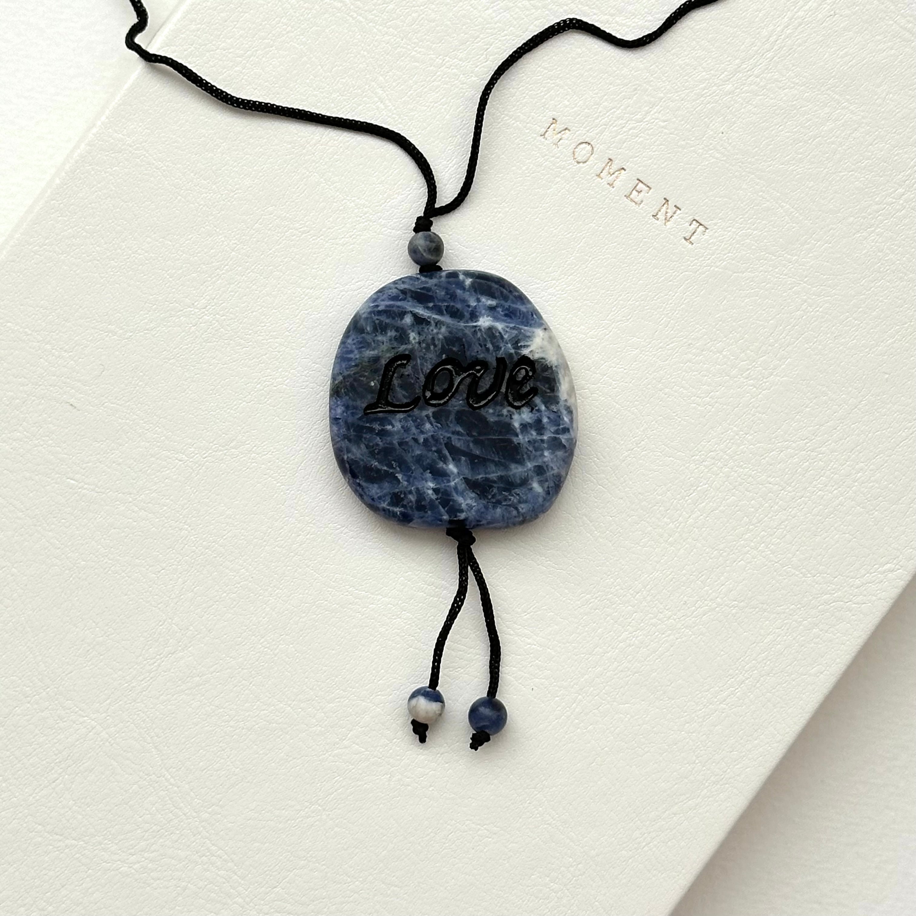 N51 [Self-Clarification] Blue Lace Blessing Stone Necklace