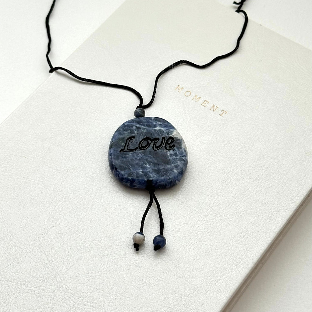 N51 [Self-Clarification] Blue Lace Blessing Stone Necklace