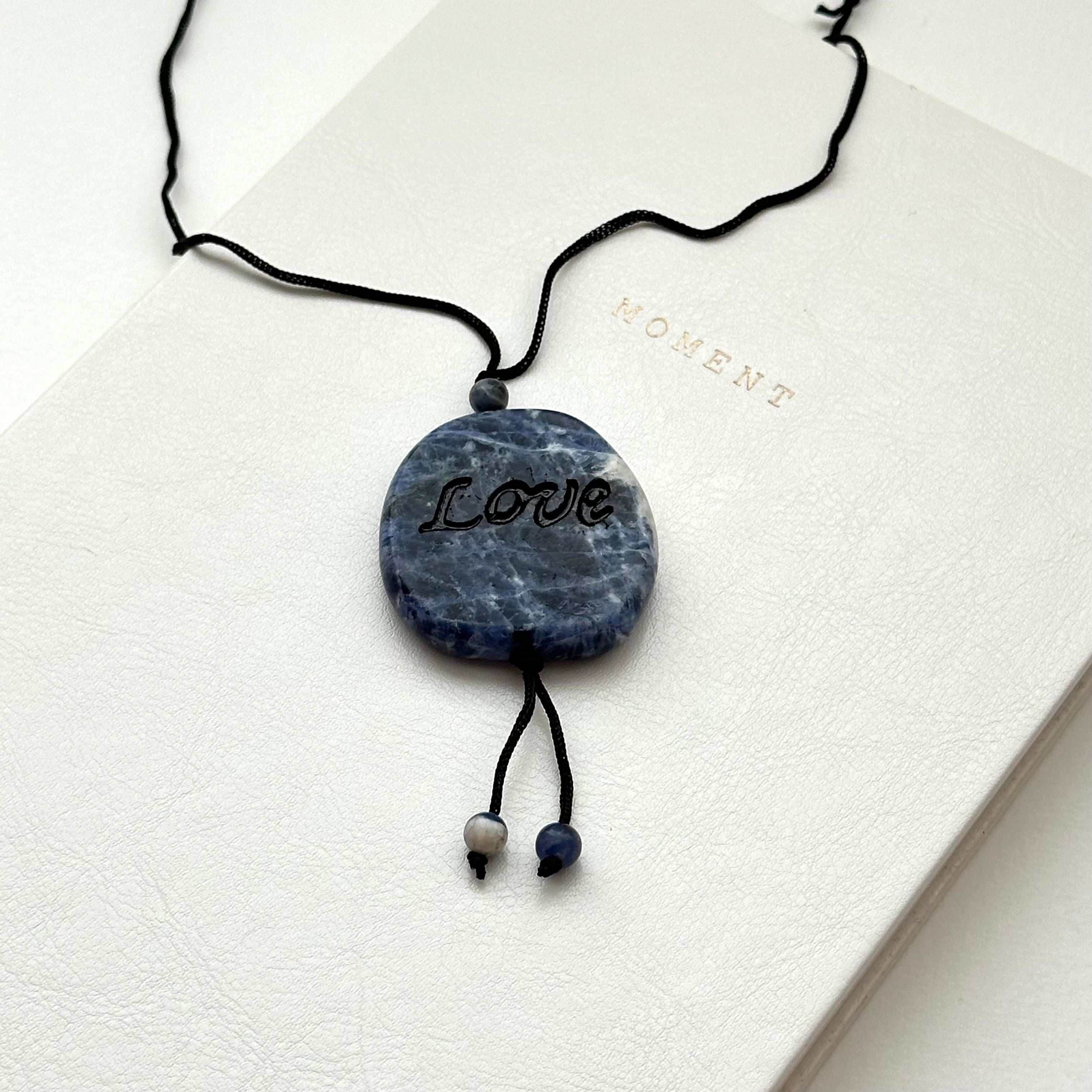 N51 [Self-Clarification] Blue Lace Blessing Stone Necklace