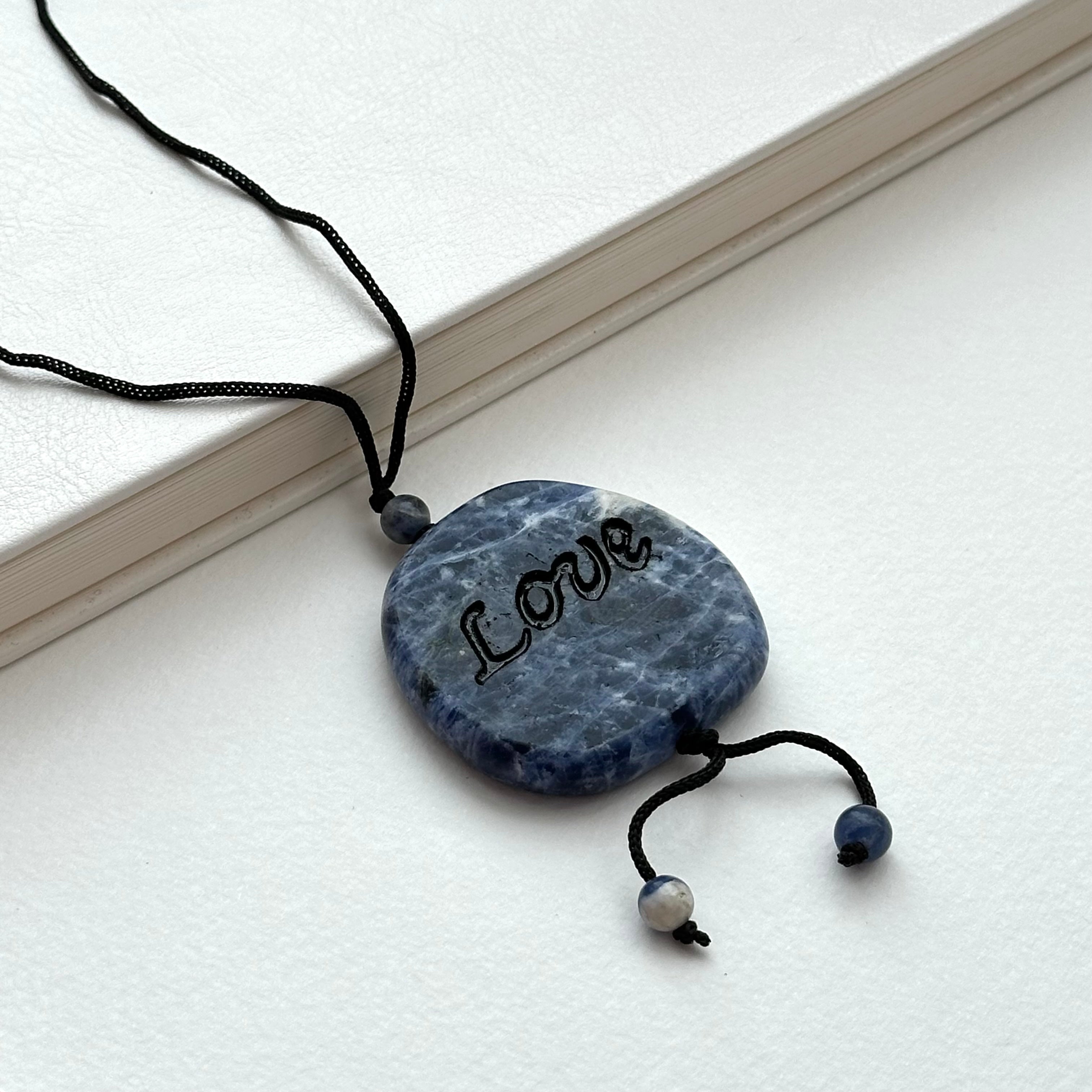 N51 [Self-Clarification] Blue Lace Blessing Stone Necklace