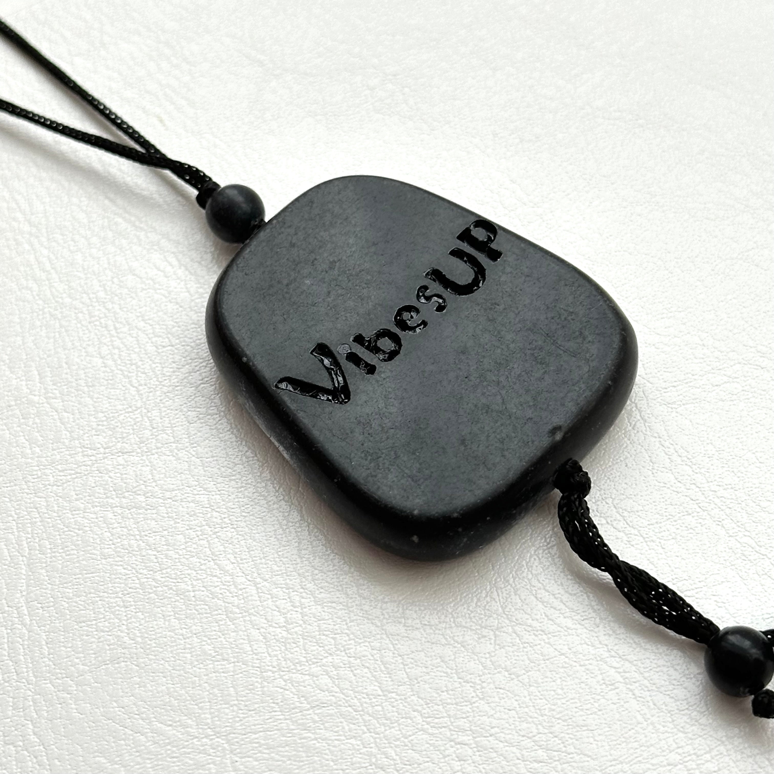 N74 [Calm] Black Stone | Blessing Stone | Necklace