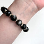 BS319 銀曜石18K鍍金手鏈手串