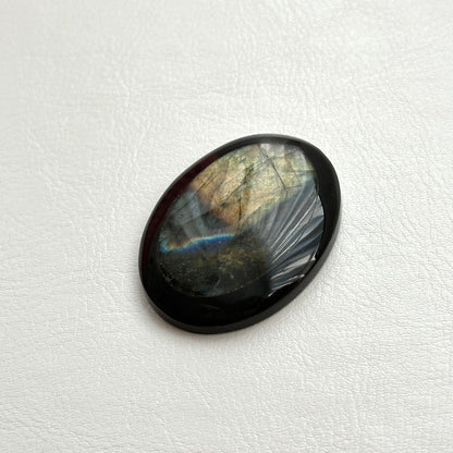 TS22【Protecting Love】Labradorite Oval Block Office or Home Healing Device Sleep Quality Insight