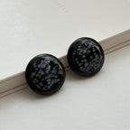 TS10【射手摩羯座|12月】圓塊雪花黑曜石黑碧石