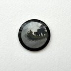 TS23【墨跡】噴墨畫石黑碧石圓塊 辦公室或家中療癒 裝置擺設