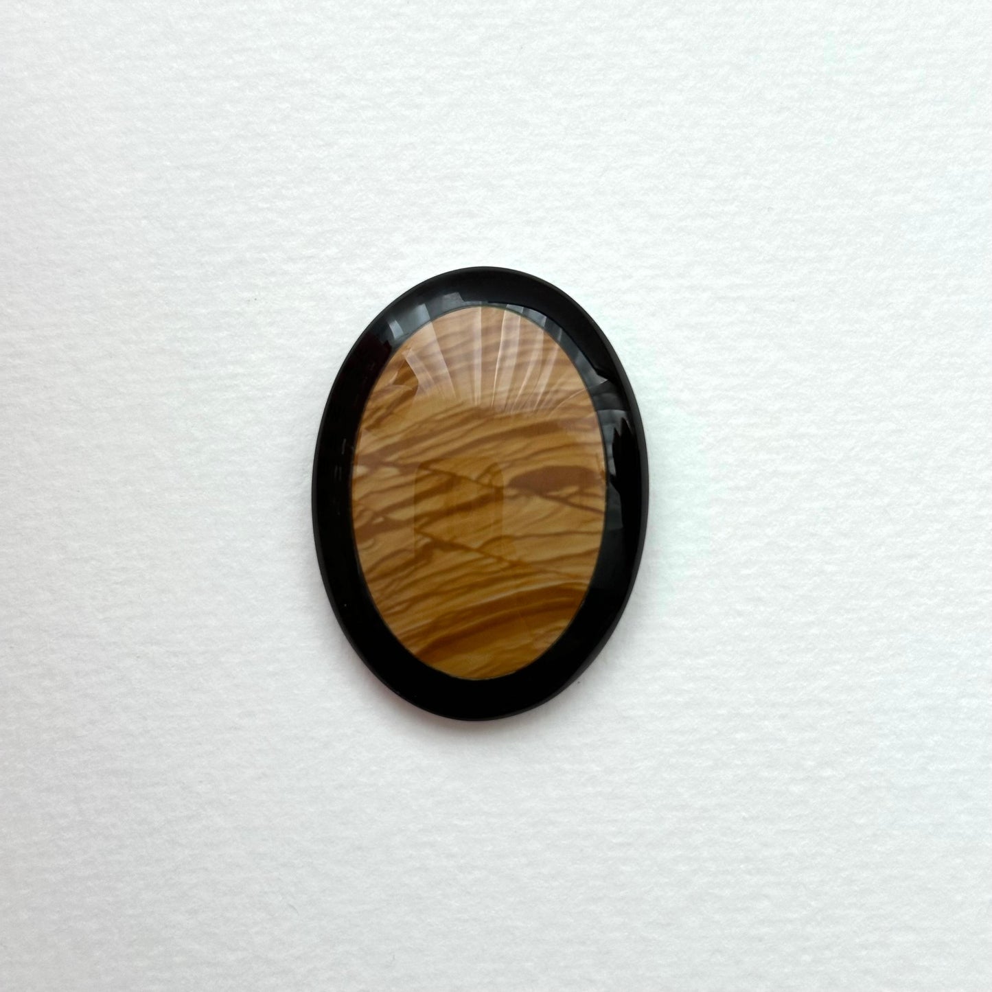 TS9 [Picasso Sedimentary Rock] Picasso Stone Black Jasper Oval Block Office or Home Healing Device Decoration