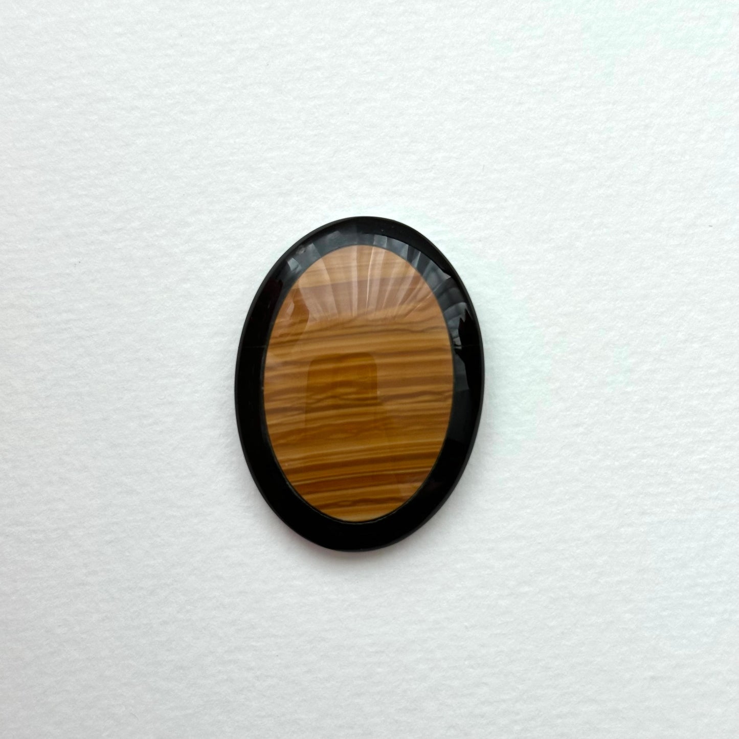 TS9 [Picasso Sedimentary Rock] Picasso Stone Black Jasper Oval Block Office or Home Healing Device Decoration