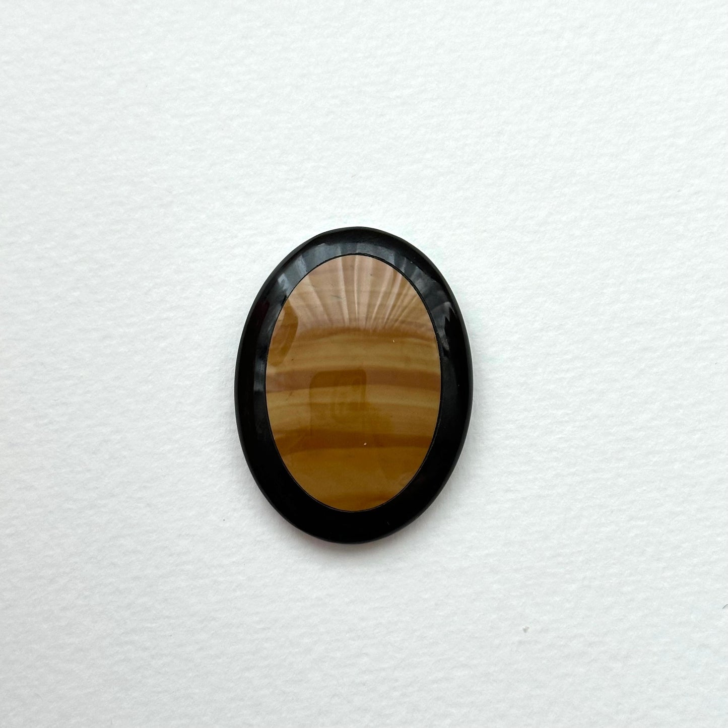 TS9 [Picasso Sedimentary Rock] Picasso Stone Black Jasper Oval Block Office or Home Healing Device Decoration