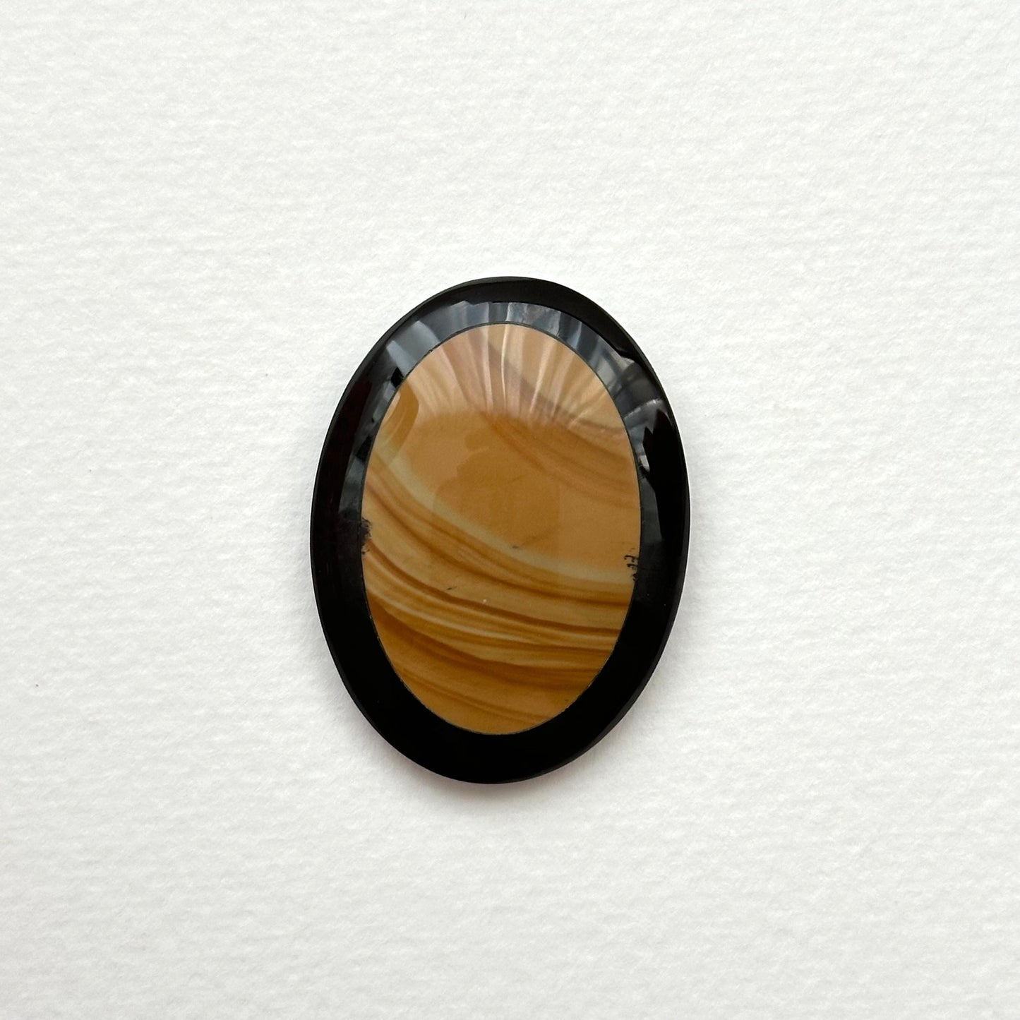 TS9 [Picasso Sedimentary Rock] Picasso Stone Black Jasper Oval Block Office or Home Healing Device Decoration