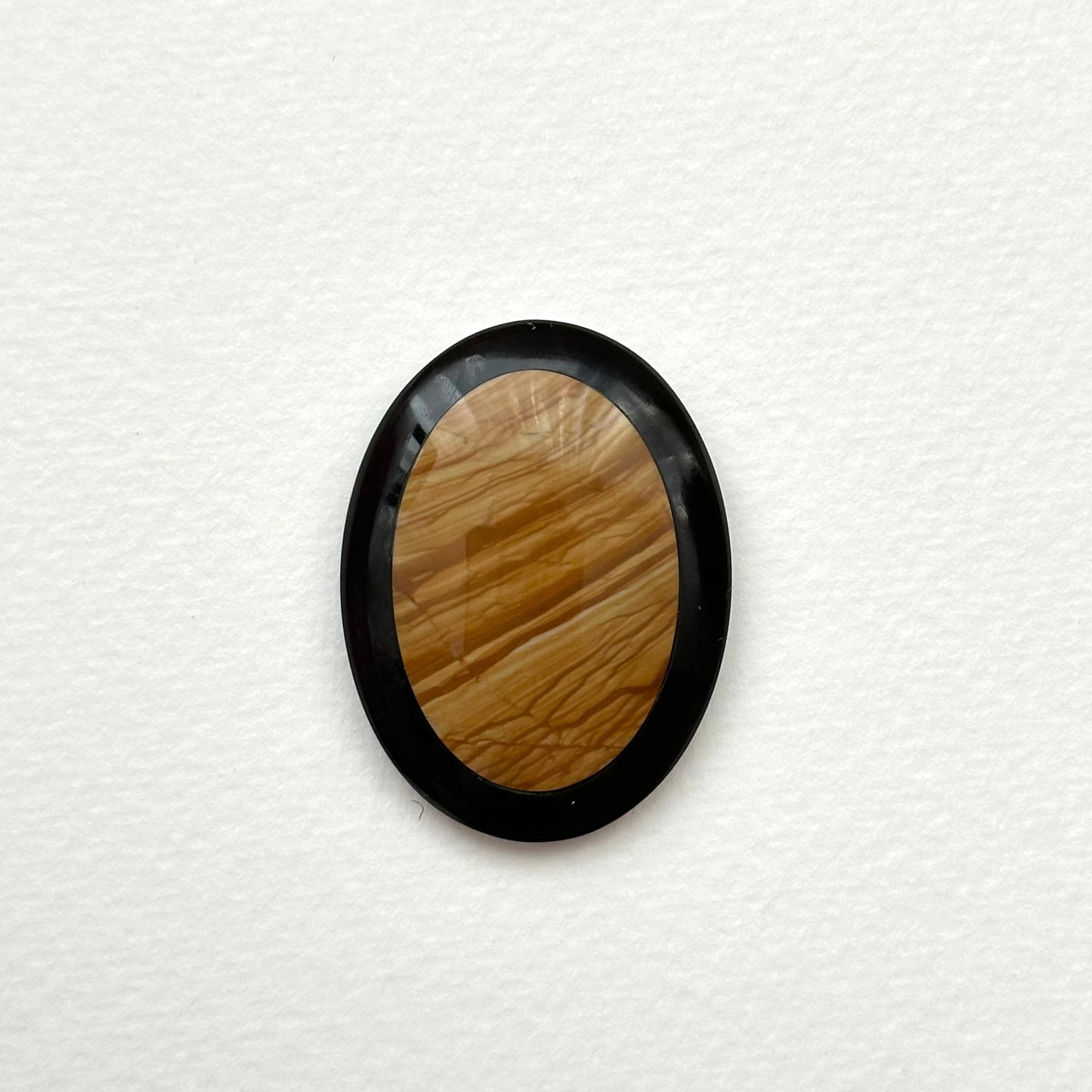 TS9 [Picasso Sedimentary Rock] Picasso Stone Black Jasper Oval Block Office or Home Healing Device Decoration
