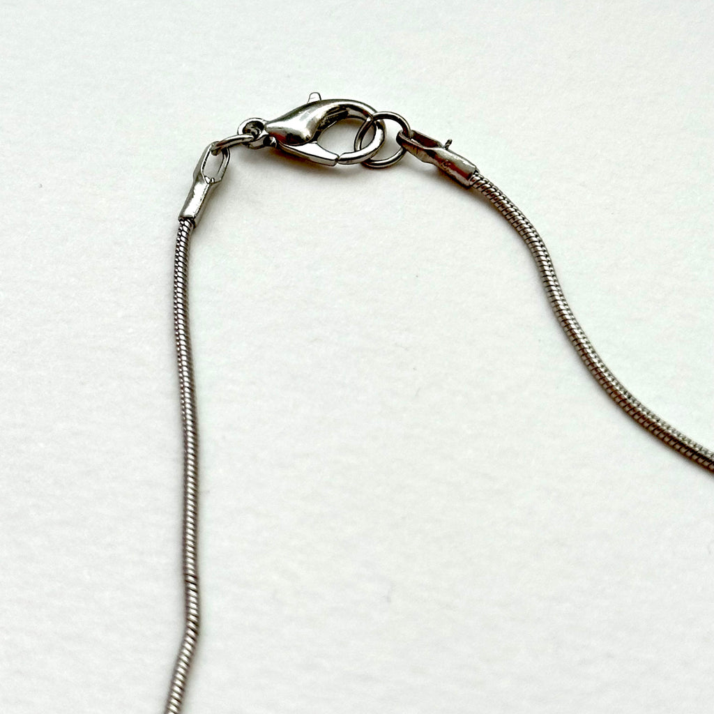 N78【日月守護】拉長石|出雲型勾玉|鍍銀|頸鏈項鏈