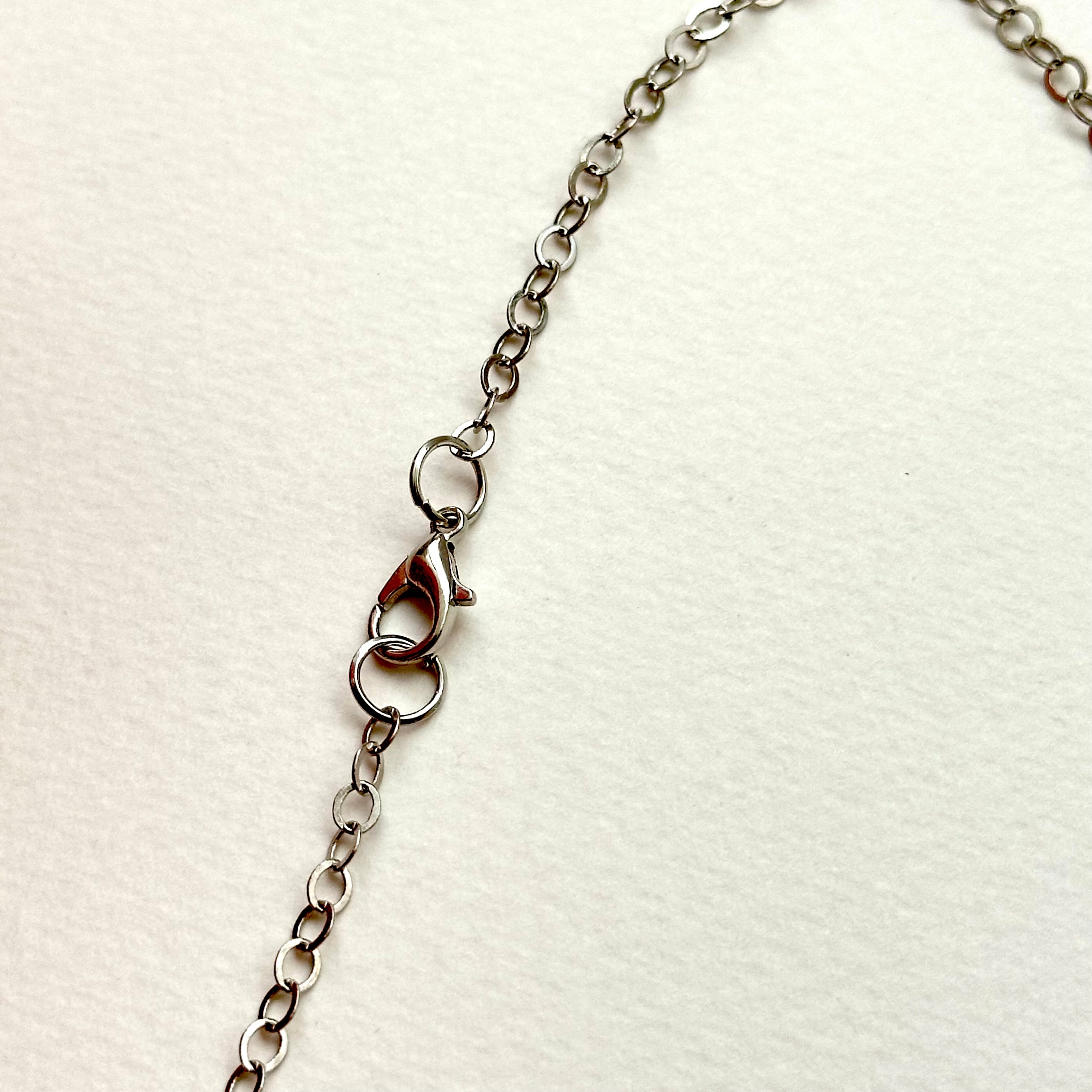 N79【日月守護】拉長石|出雲型勾玉|平安鎖|頸鏈項鏈