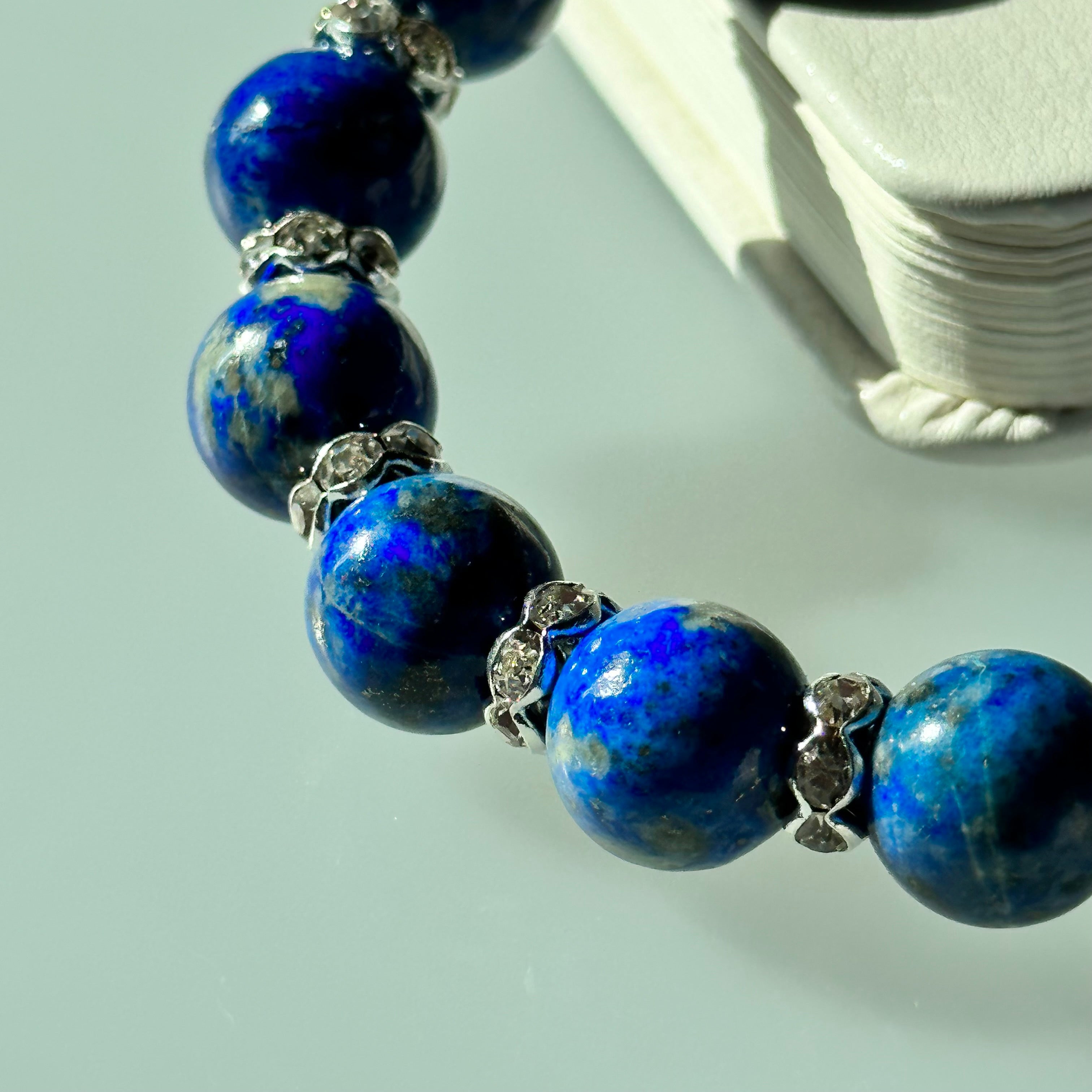 BS16 【雲水間】青金石鍍銀手鏈手串