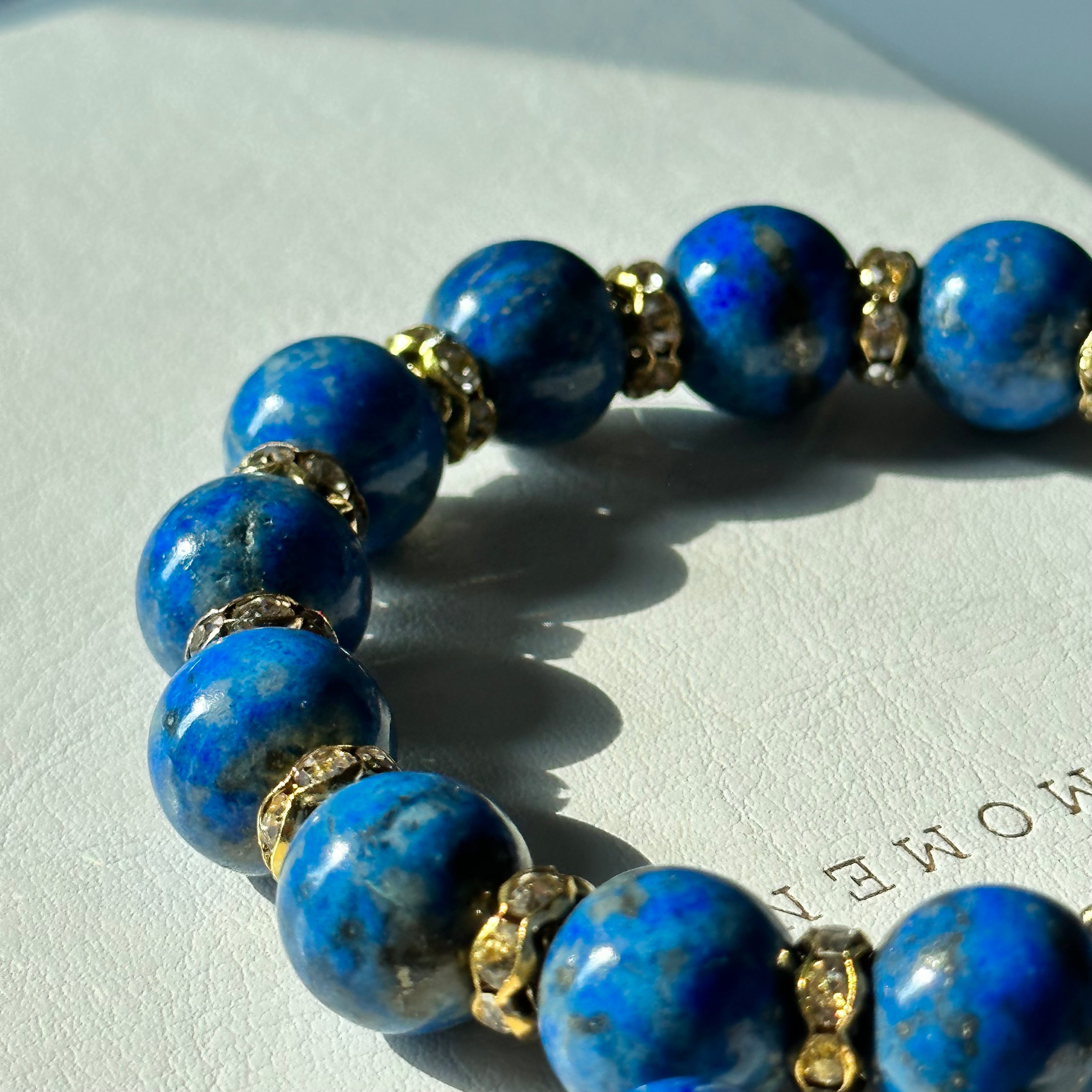 BS15 【雲水間】青金石鍍金手鏈手串