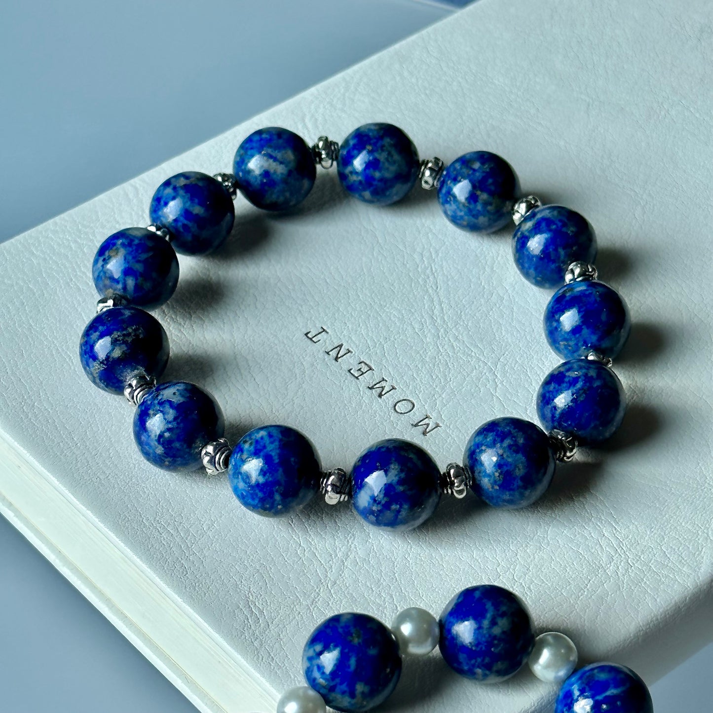 BS10 【雲煙閣】青金復古鍍銀手鏈  Lapis Vintage Silver-Plated Bracelet