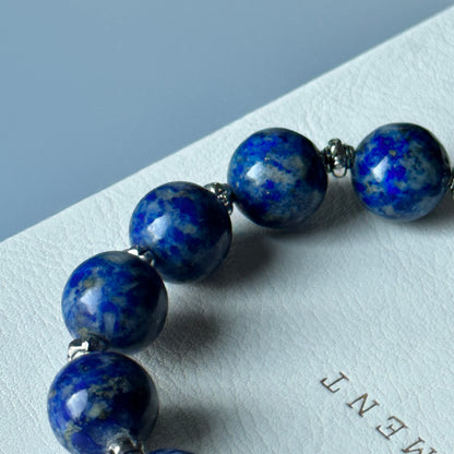 BS10 【雲煙閣】青金復古鍍銀手鏈  Lapis Vintage Silver-Plated Bracelet