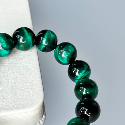 B31 綠虎眼石純珠手鏈手串 Green Tiger-Eye Bracelet