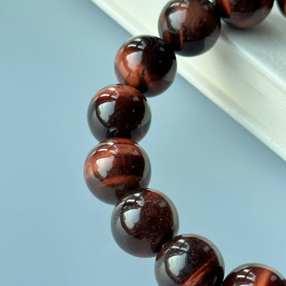 B30 虎眼石 • 紅 手鏈手串 Red Tiger-Eye Bracelet