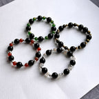 BS273 [Libra Scorpio | October] Opal Blue Glass Bracelet