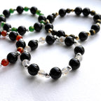 BS273 [Libra Scorpio | October] Opal Blue Glass Bracelet