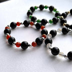 BS273 [Libra Scorpio | October] Opal Blue Glass Bracelet