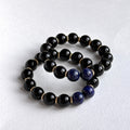 BS325 黑曜石|青金18K金手鏈手串