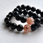 BS273 [Libra Scorpio | October] Opal Blue Glass Bracelet