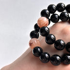 BS273 [Libra Scorpio | October] Opal Blue Glass Bracelet