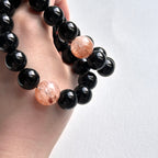 BS273 [Libra Scorpio | October] Opal Blue Glass Bracelet