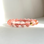BS238【Lucky】Ice Type Watermelon Stone Simple Gold-plated Bracelet