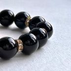 BS329 黑曜石18K金手鏈手串