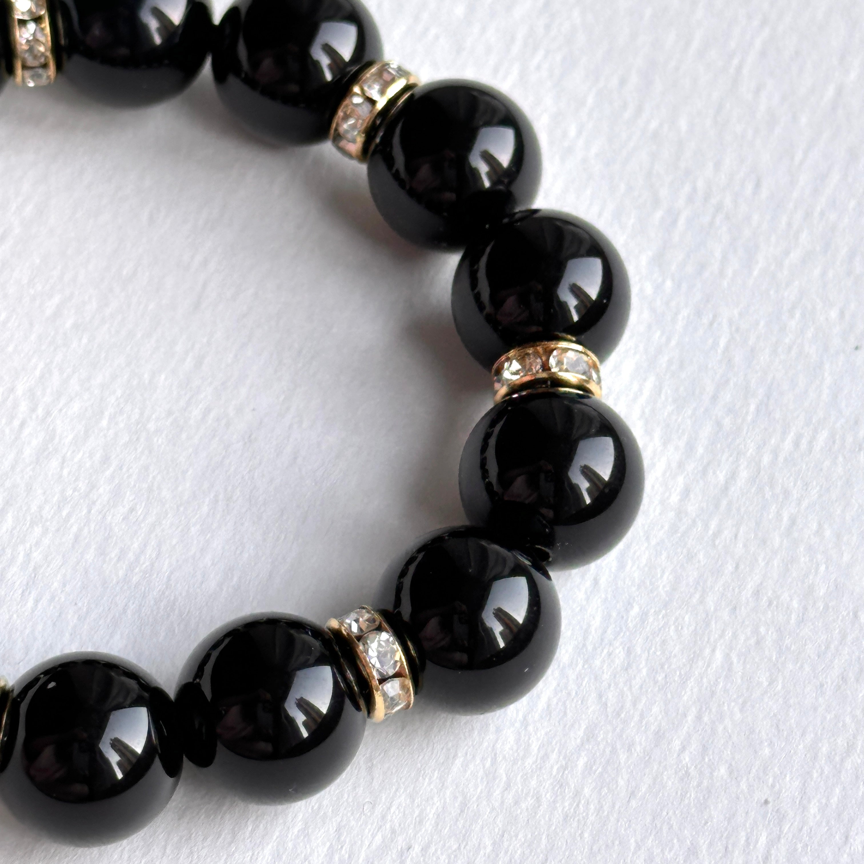 BS273 [Libra Scorpio | October] Opal Blue Glass Bracelet