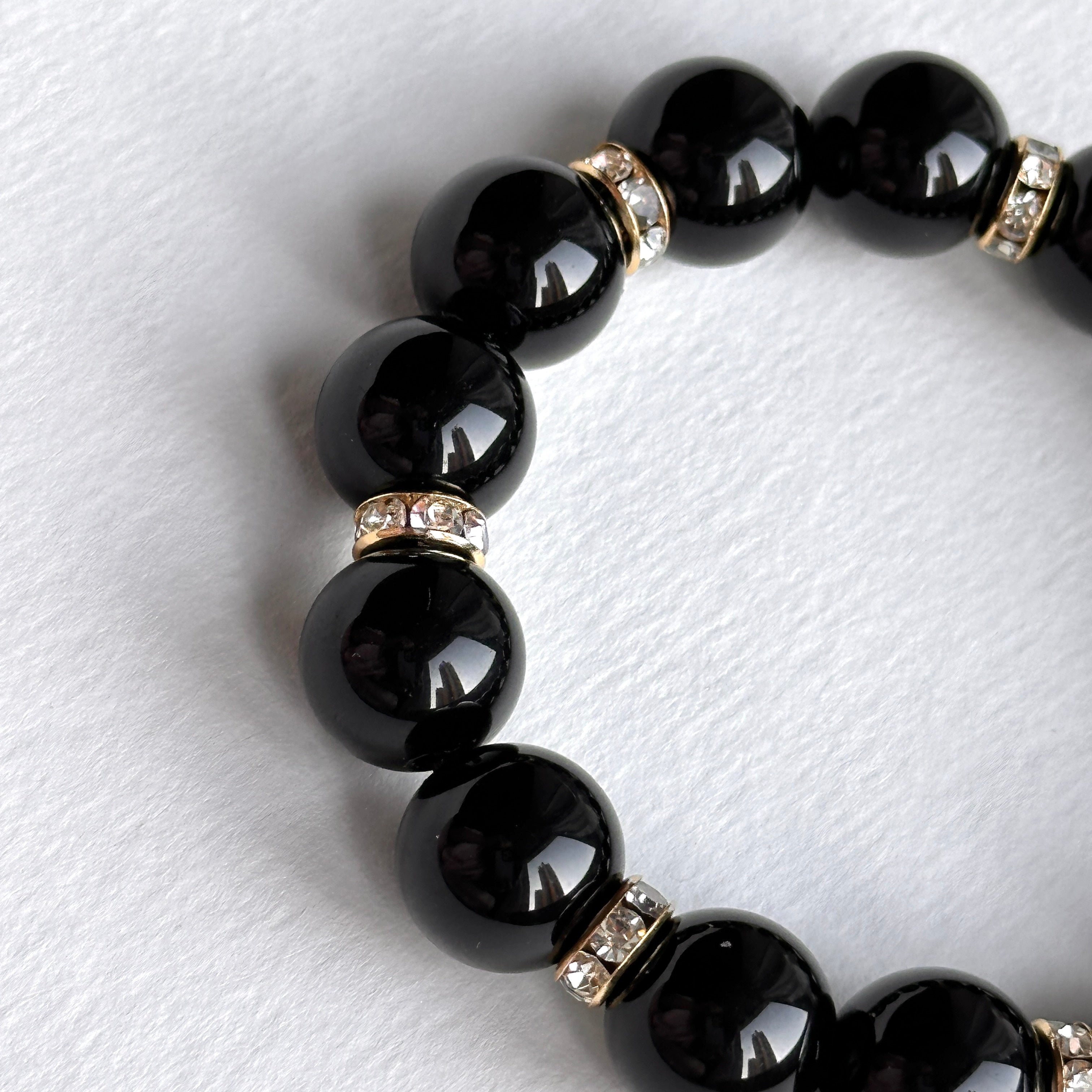 BS273 [Libra Scorpio | October] Opal Blue Glass Bracelet