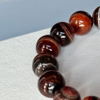 B25 花夜紋條紋縞瑪瑙純珠手鏈手串