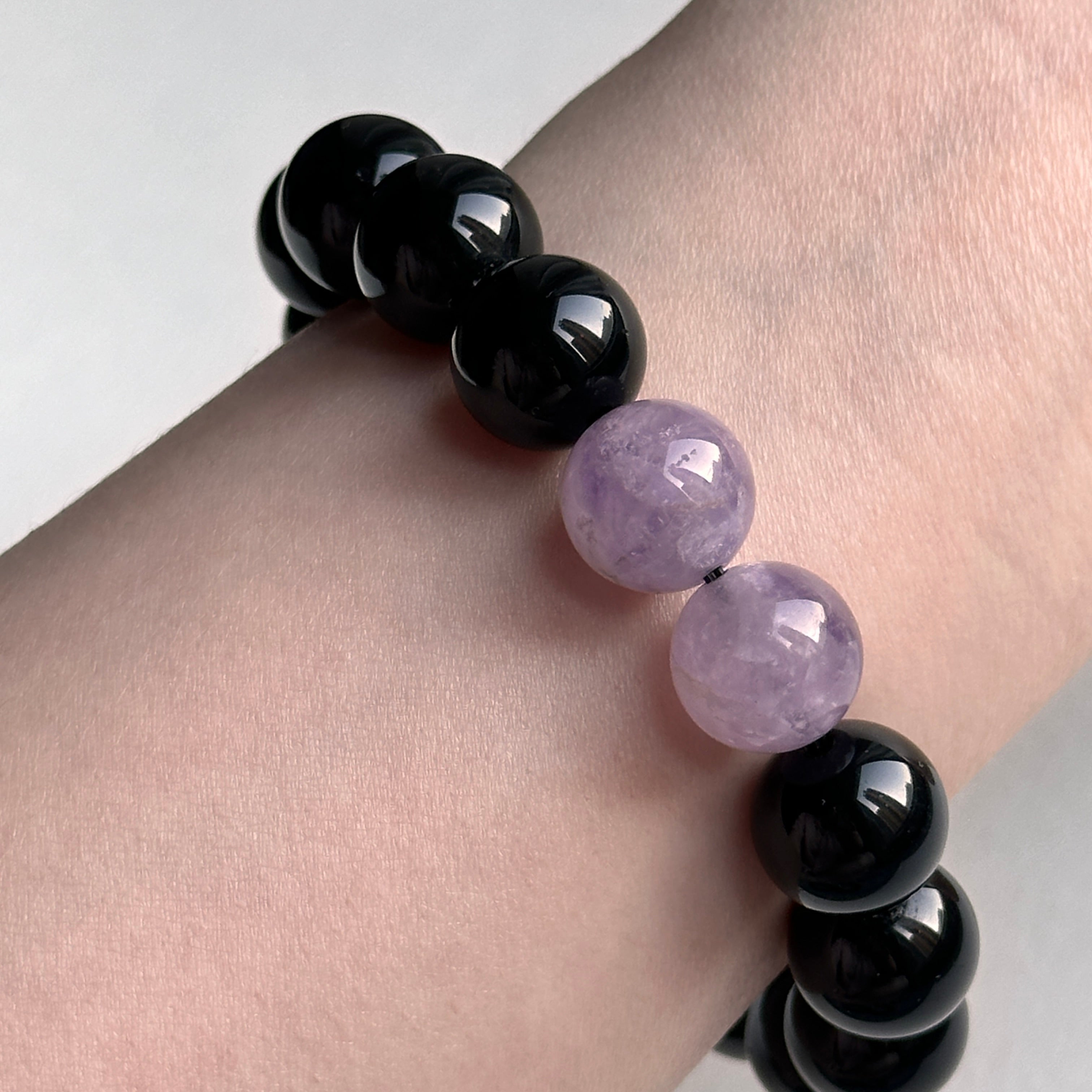 BS273 [Libra Scorpio | October] Opal Blue Glass Bracelet