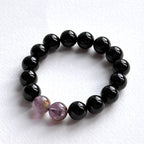 BS273 [Libra Scorpio | October] Opal Blue Glass Bracelet