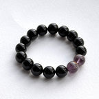 BS273 [Libra Scorpio | October] Opal Blue Glass Bracelet