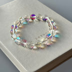 B51 [Blue Moon Glass] Moon Glass Stone Pure Bead Bracelet